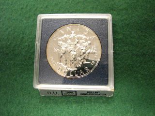 1994 Canada Silver Dollar Dogsled Patrol 925 Silver Coin Brilliant Uncirculated photo