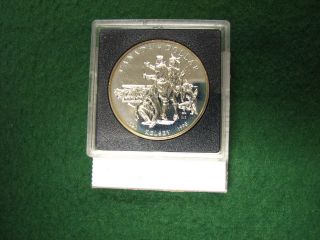 1990 Canada Rcm Silver Dollar Henry Kelsey Silver Coin Brilliant Uncirculated photo