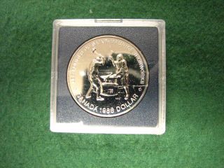 1988 Canada Rcm Silver Dollar Ironworks Silver Coin Brilliant Uncirculated photo