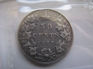 50 Cent 1872h Silver Cccs Vf20 - Doubled S photo