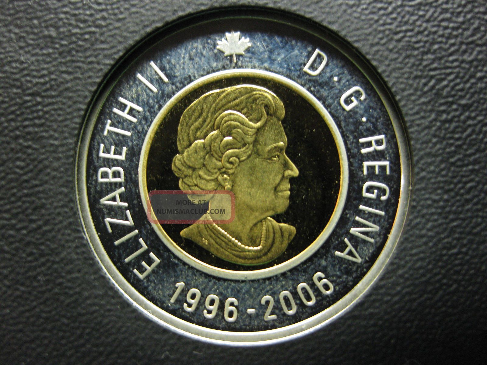 2006 Canadian Silver Proof Toonie ($2.  00) Key Date Double Date 1996 - 2006 Toned Coins: Canada photo