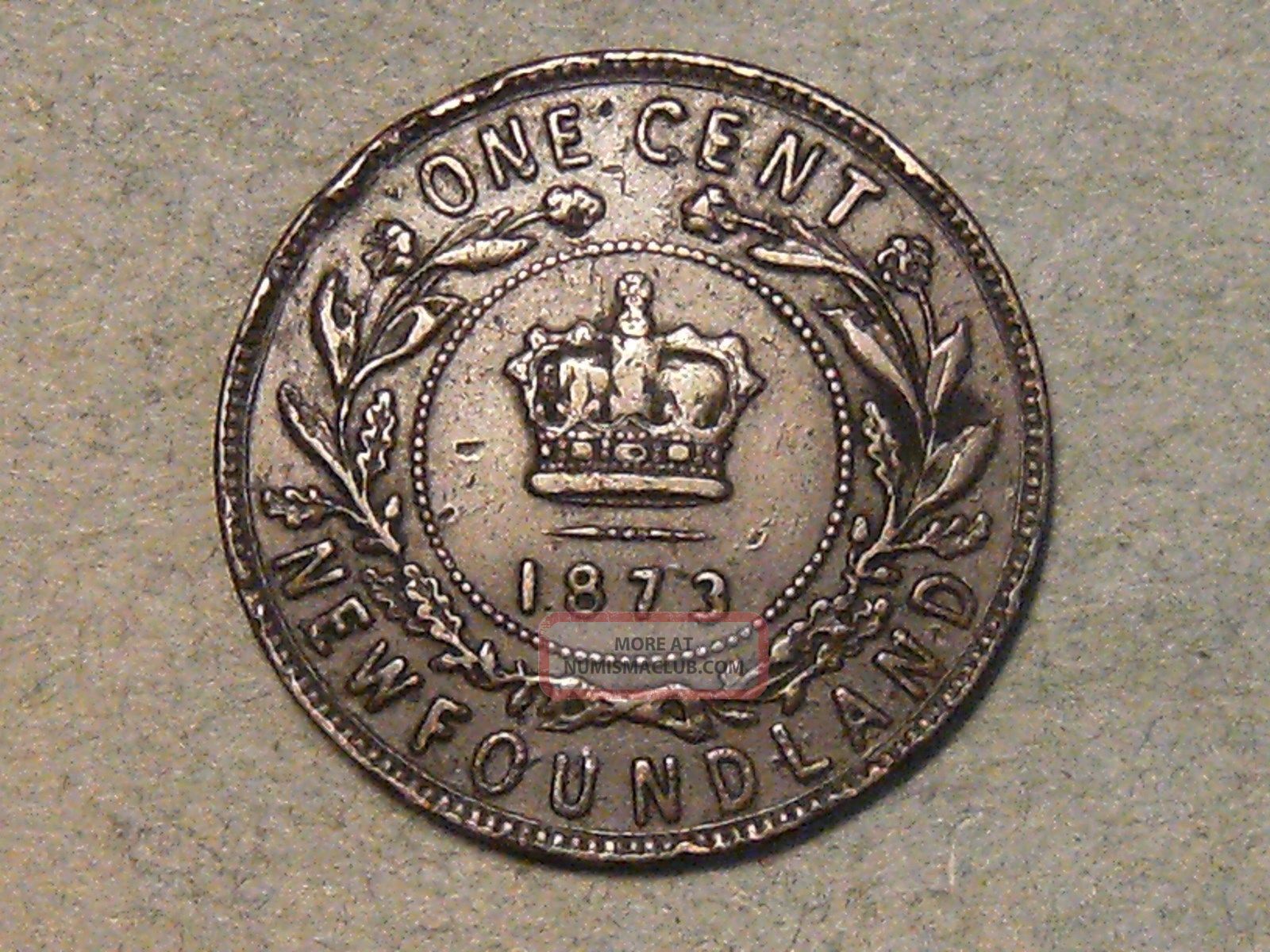 1873 Newfoundland One Cent 3224b Coins: Canada photo