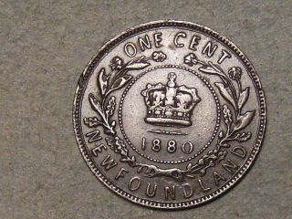 1880 Newfoundland Large Cent (wide O) 3316b photo