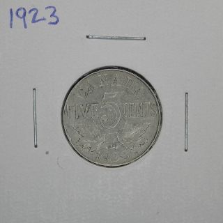 1923 Canada 5 Cent Coin photo