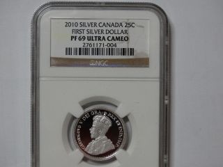 1935 - 2010 Canada Silver 25c Ngc Pf69ucam Limited Edition 