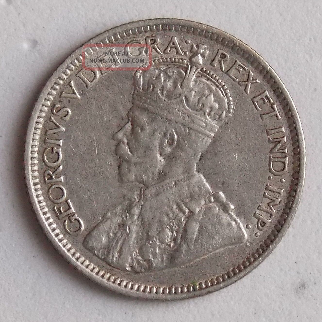 1917 10 (ten) Cent Newfoundland Canada Canadian Old Silver Coin Coins: Canada photo
