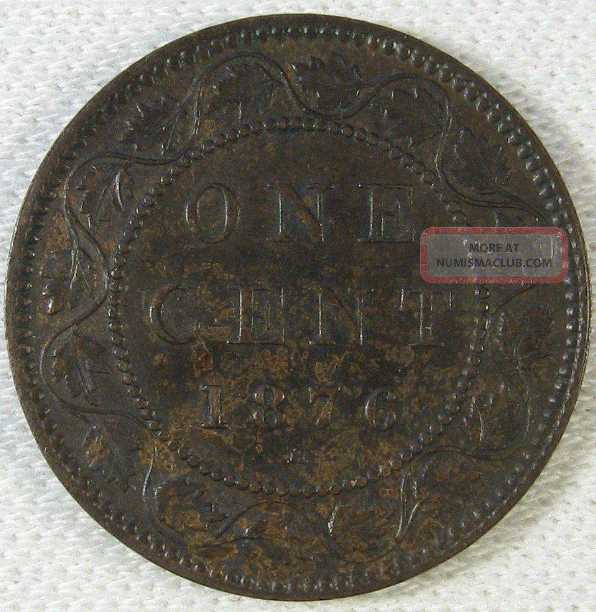 1876 - H 1c Bn Canada Cent Coins: Canada photo