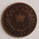 1872 Large 1 (one) Cent Newfoundland Canada Canadian Old Victoria Coin Coins: Canada photo 1