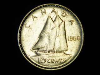 1950 Canadian Silver Ten Cent - Coin Pictured You Will Receive photo