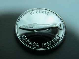 1967 Canadian Pl Silver Dime 