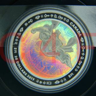 2013 - Canada - Superman™ & Metropolis - $20 1 Oz Fine Silver Hologram Coin photo