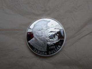 Gem - 1995 Hudson Bay Frosted Proof Silver Dollar 92.  5 photo