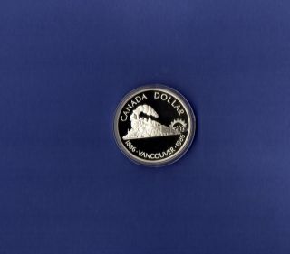 1986 Canada Silver Dollar S$1 100th Anniversary Transcontinental - Proof Train photo