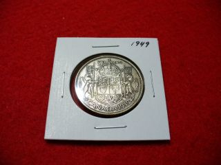 1949 Canada Silver Half Dollar Canadian 50 Cent Piece Coin photo