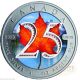 2013 1 Oz Color Silver Coin - 25th Anniversary Maple Leaf - Coloured Edition Coins: Canada photo 1
