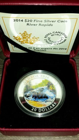 2014 River Rapids Fine 99.  99 Silver Coin Rcm photo