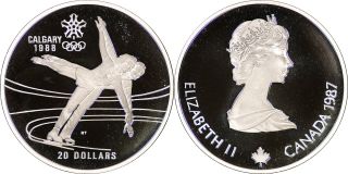 Canada - 1987 Figure Skating $20 Silver Proof photo