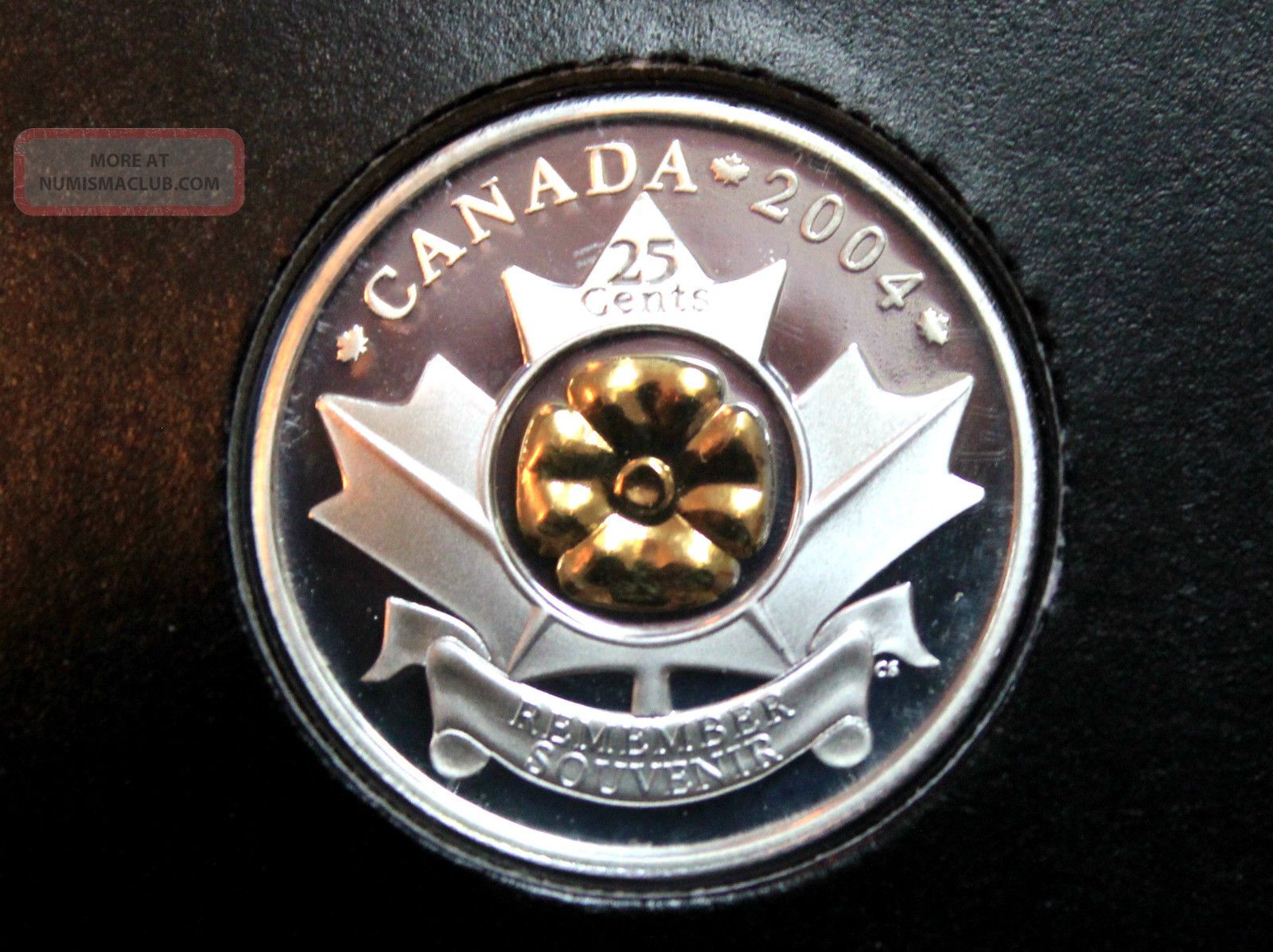 2004 Royal Canadian Annual Report Gold Plated Silver Poppy Coin Scarce Coins: Canada photo