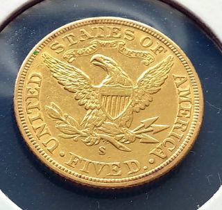 1905 S Liberty Head $5 Gold Coin - 5 Dollars Half Eagle U.  S.  Coin photo