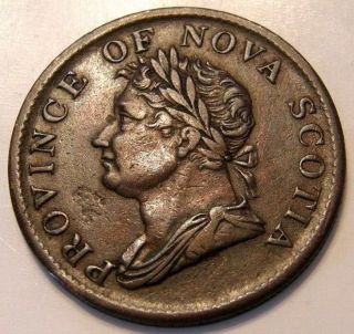 1832 Token Of Nova Scotia Victoria Half Penny Token photo