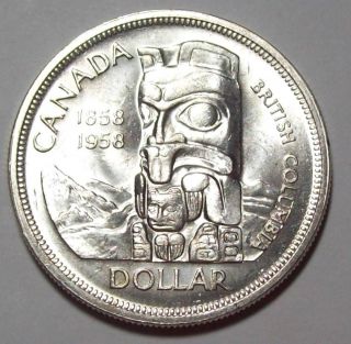 1958 Totem Pole British Columbia Com Canada Silver 