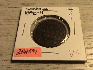 1898 H Canadian Large Cent - Zbh591 photo