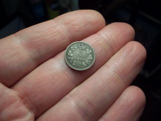 1885 Canada 5 Cent Silver.  Large 