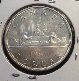 1962 Silver Dollar $1 Canada Coin Canadian photo