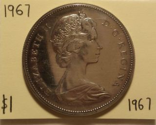 1967 Silver Dollar $1 Canada Coin Canadian photo