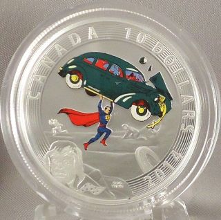 Canada 2014 $10 Iconic Superman Comic Covers Action Comics 1 1938 Silver Proof photo