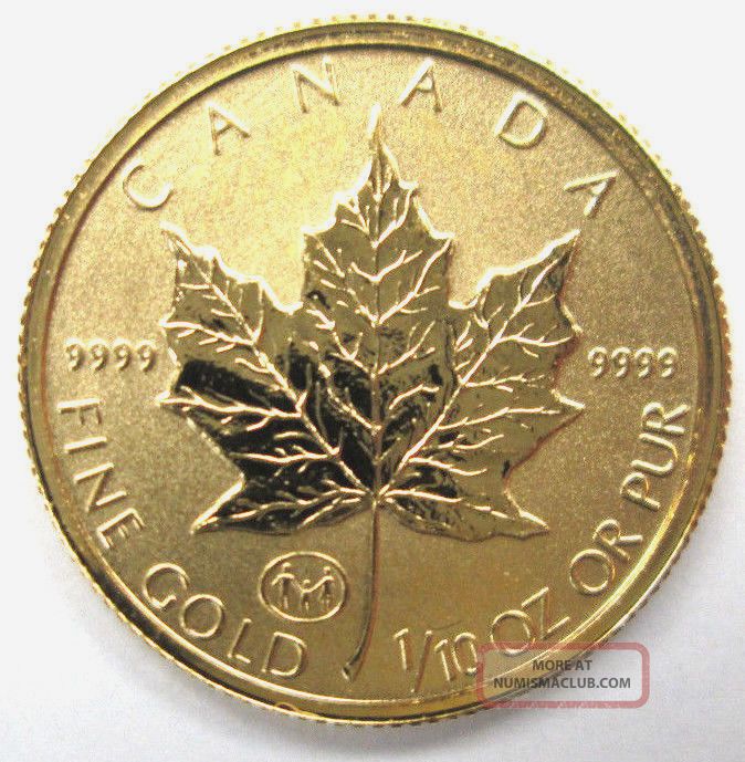1997 Canada 1/10 Oz.  9999 Gold (family Privy) Maple Leaf (bu) Coins: Canada photo
