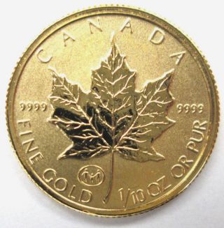 1997 Canada 1/10 Oz.  9999 Gold (family Privy) Maple Leaf (bu) photo