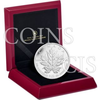 Canada 2013 50$ 25th Anniversary Silver Maple Leaf Coin 5 Oz Proof Silver Coin photo
