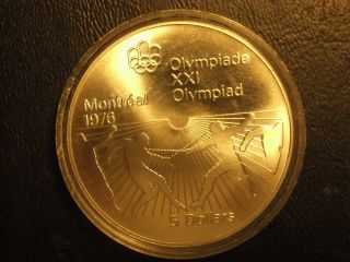 1976 Canada Montreal Olympic $5 Silver Coin photo