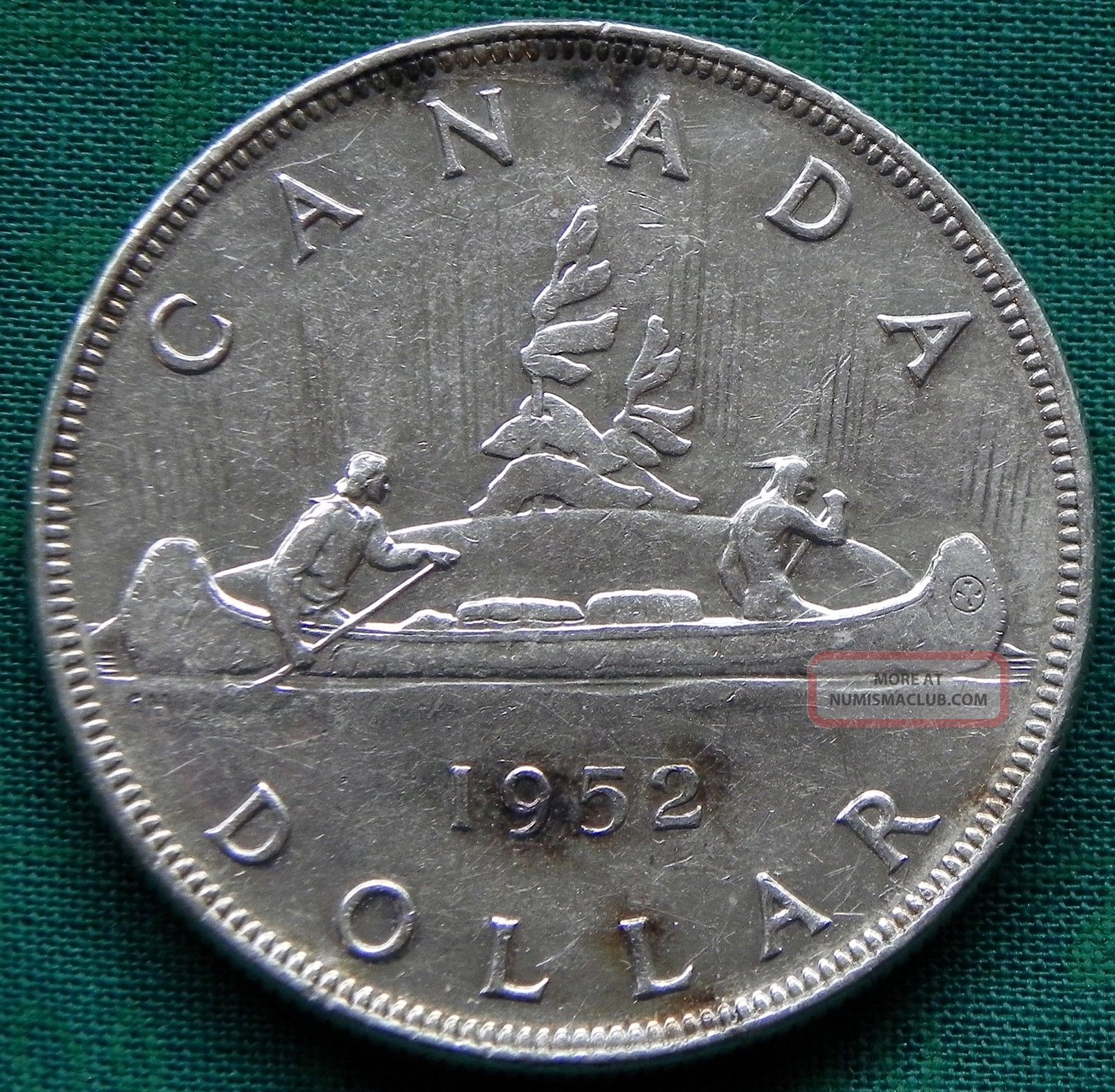 Canadian 1952 King George Vi 80 Silver Dollar 2 Coins: Canada photo