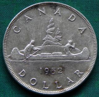 Canadian 1952 King George Vi 80 Silver Dollar 2 photo