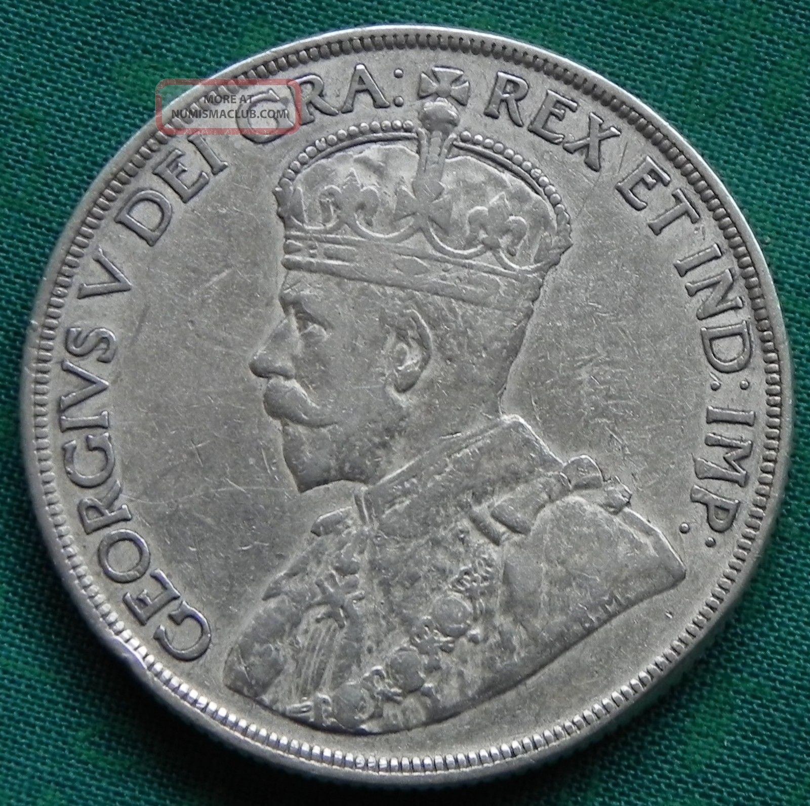 Canadian 1936 King George V 80 Silver Dollar 3 Coins: Canada photo