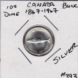 Canada 1867 1967 10 Cent Silver 