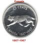 1867 - 1967 Canada,  Quarter - Silver Proof Confederation Centennial Coin Coins: Canada photo 1