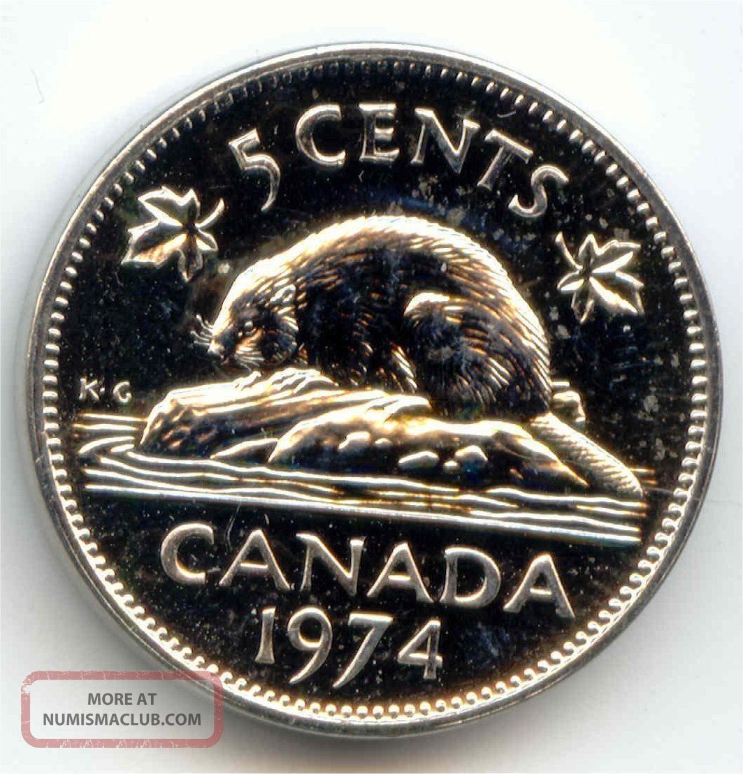 Canada 1974 Five Cent Canadian Nickel 5c Exact Coin Shown Coins: Canada photo
