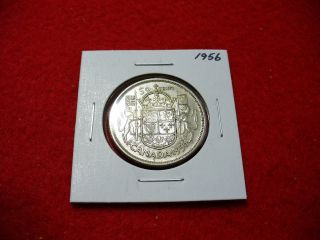1956 Canada Silver Half Dollar Canadian 50 Cent Piece Coin photo