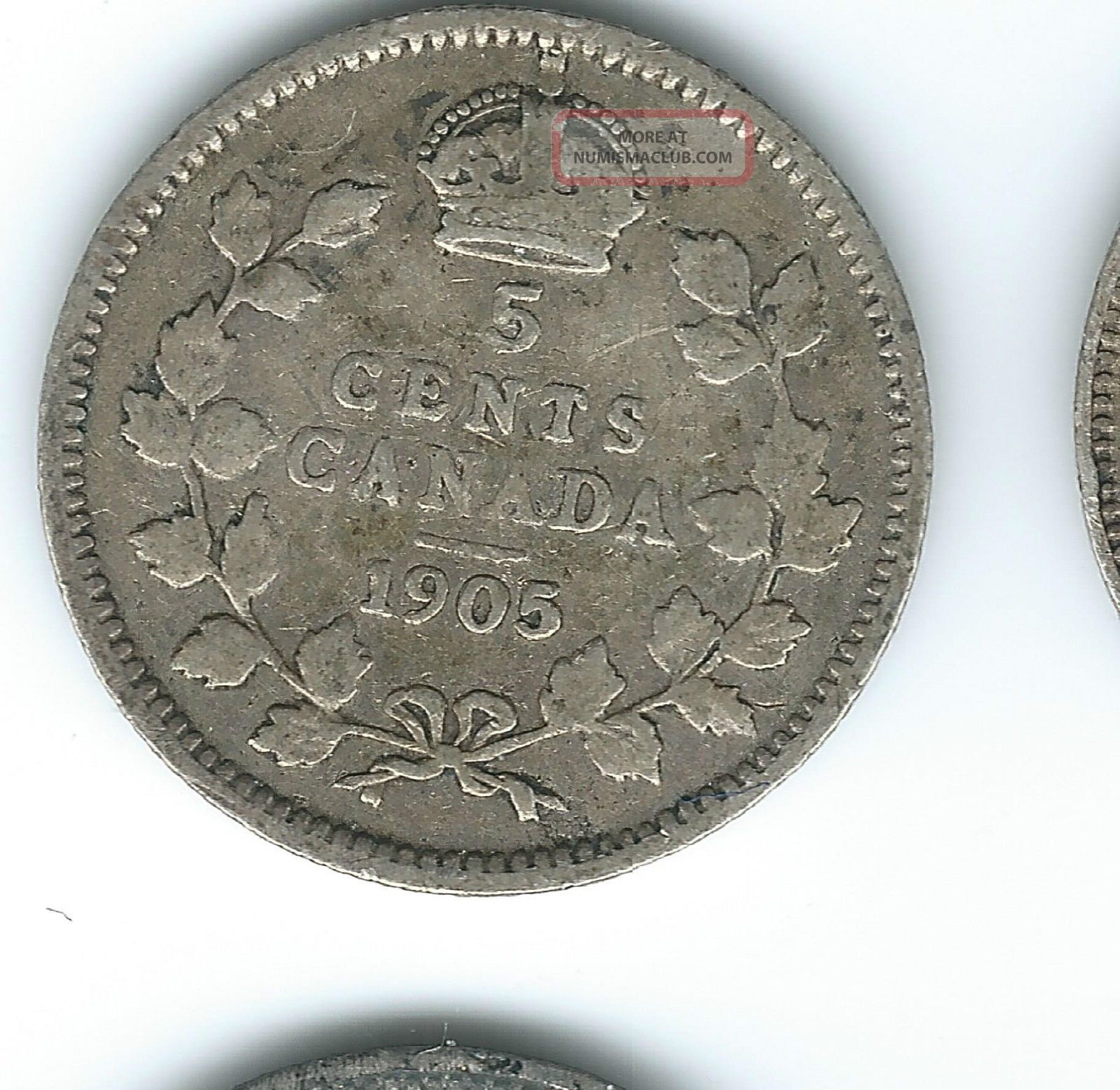 5 Cents 1905 Canada 5c Silver Canadian Coin Nickel Coins: Canada photo