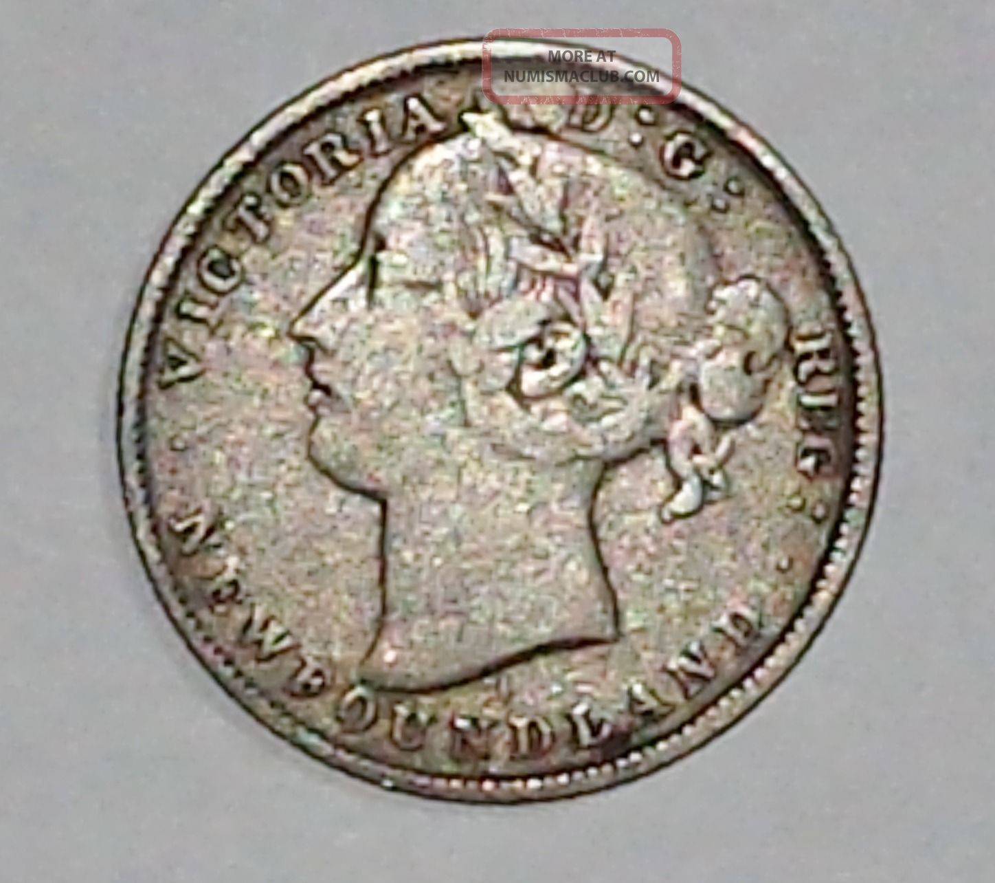 1872 H Newfoundland Twenty Cents 20¢ Vf Coins: Canada photo