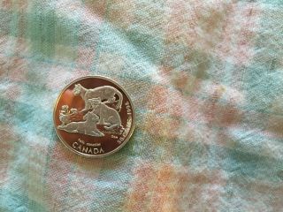 Canada 1996 Silver Proof 50 Cent Coin,  Cougar Cubs photo