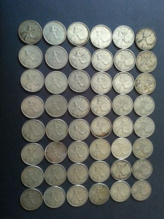 Silver Canadian Quarters photo