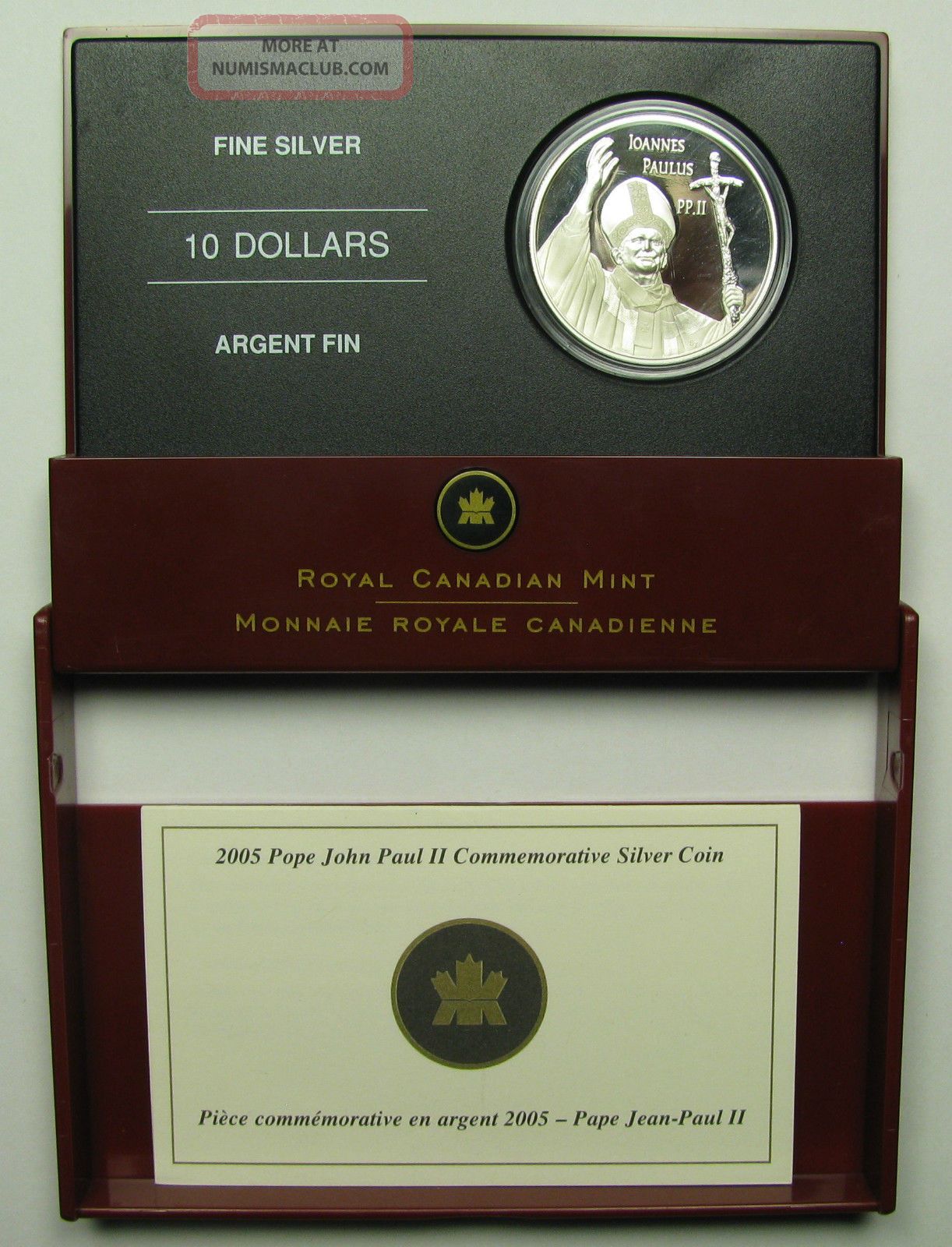2005 Proof $10 Pope John Paul Ii Canada.  9999 Silver Coins: Canada photo