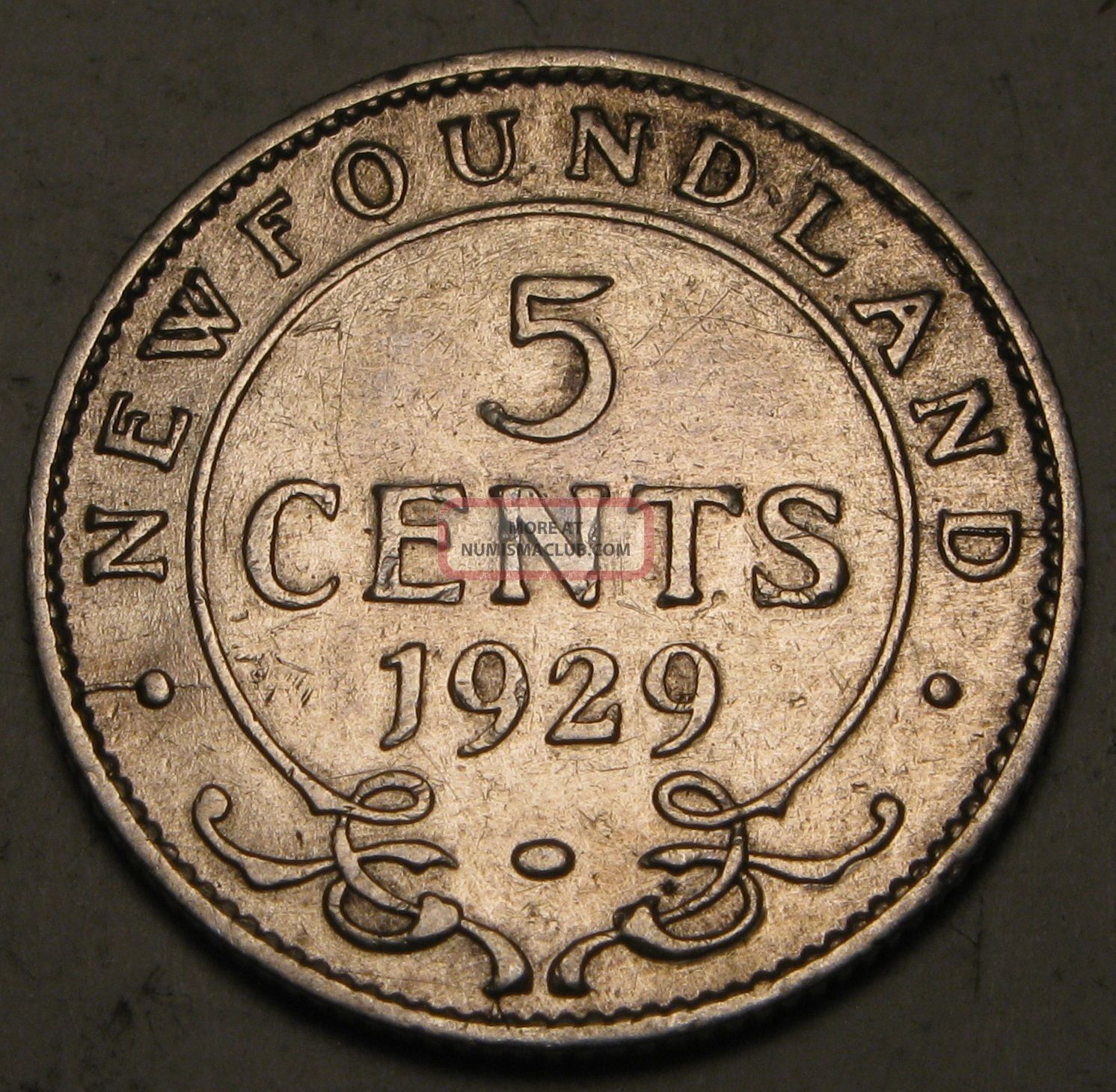 Canada - Foundland 5 Cents 1929 - Silver - George V.  1504 Coins: Canada photo