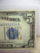 $5 1934 Silver Certificate Note.  Take A Look Small Size Notes photo 4