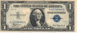 1935 Plain $1.  00 Silver Cert 