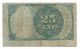 1874 - 76 25 Cents Fractional Note,  5th Issue,  Short Thick Key,  Fr1309 - 6f92 Paper Money: US photo 1